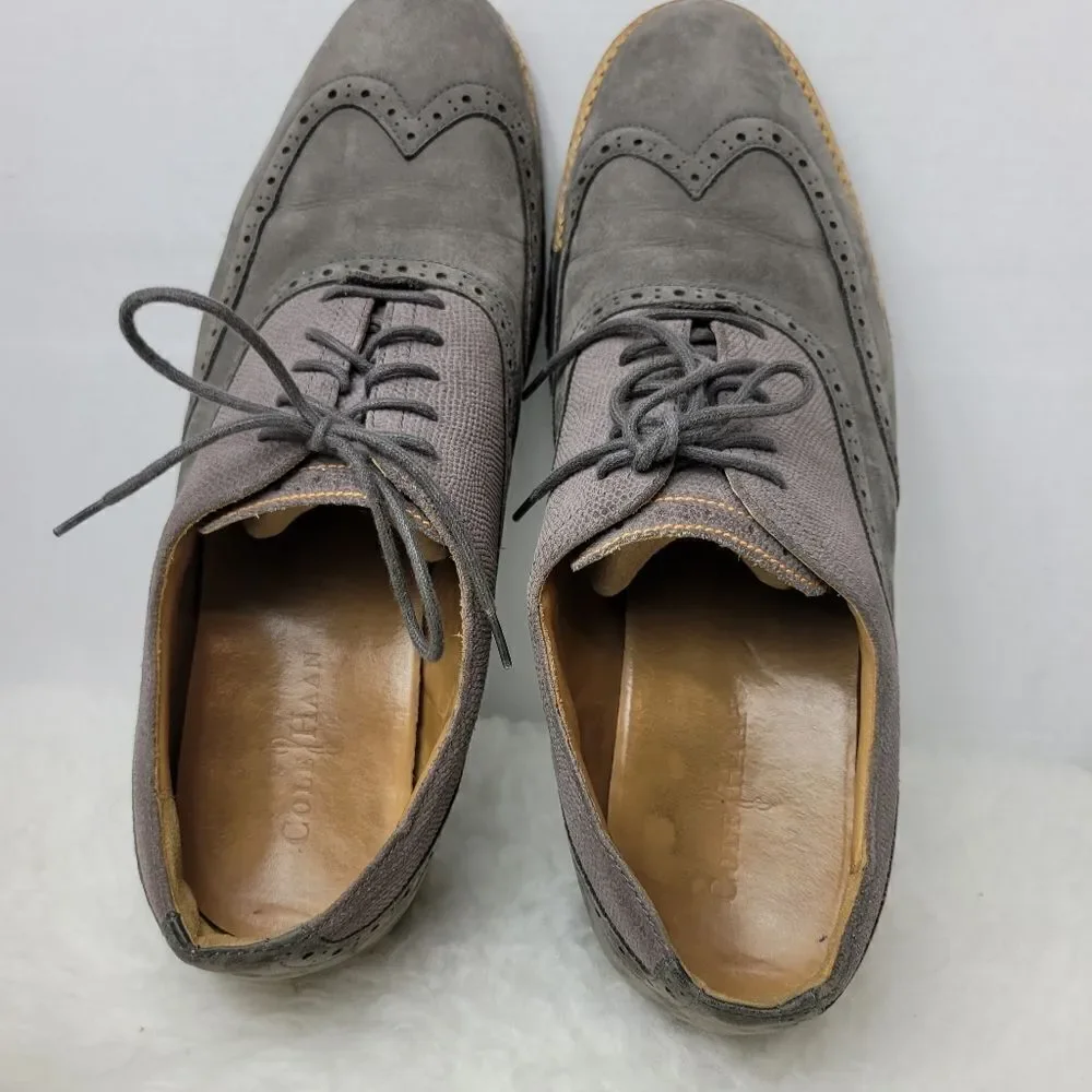 Cole Haan Great Jones Wingtip Oxford Dark Gull Grey C12153 Shoes Size 13